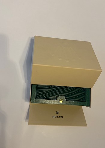 Rolex Saat Krem Tam Kutu Seti