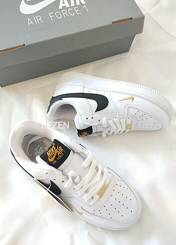 Nike airforce beyaz siyah&Gold