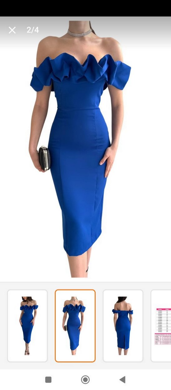 Kadın Lacivert Uzun Kalem Elbise - Görsel 2