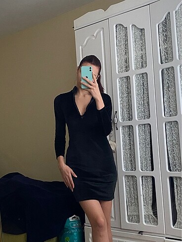 kadife siyah elbise
