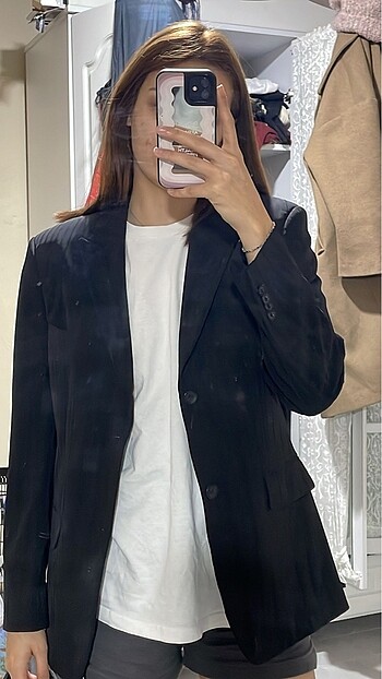 vintage çizgili blazer ceket