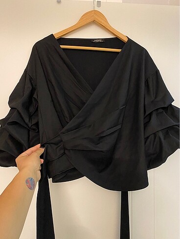Topshop balon kollu gömlek