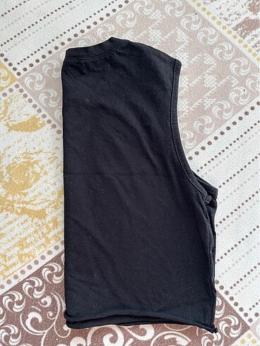 s Beden siyah Renk Siyah önü baskılı crop