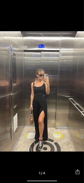 Siyah crop bluz