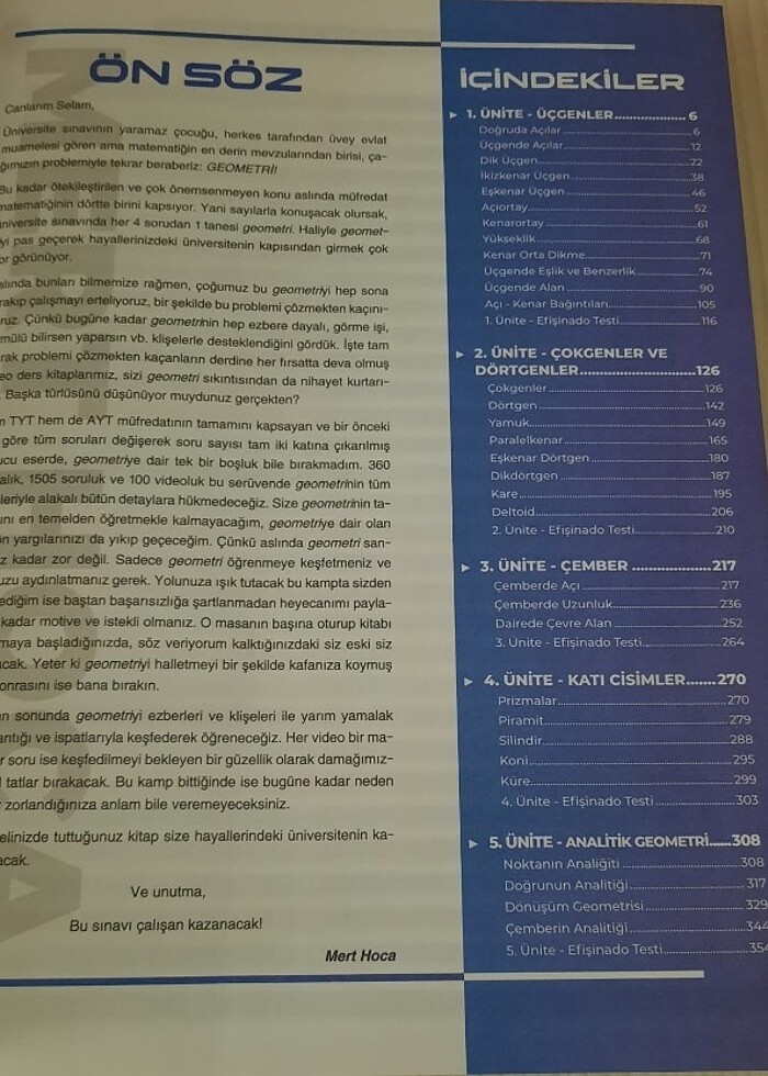 Mert Hoca 60 Günde Tyt&Ayt Geometri Kampı Video Ders Kitabı - Görsel 2