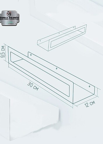 Beden Renk Metal Paslanmaz beyaz raflı havluluk 2li set 30cm 10cm.