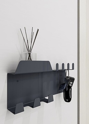  Beden siyah Renk Metal siyah anahtar askılığı ev düzenleyici