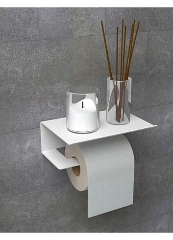 Metal beyaz paslanmaz tuvalet kağıtlık askısı