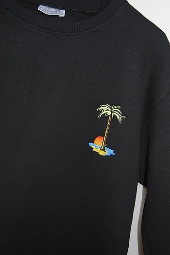 Beverly Hills Polo Club Oversize Palmiye Nakış Detay Sweatshirt