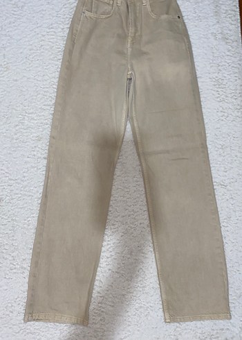 Bej Kadın Keten Regular Fit Pantolon