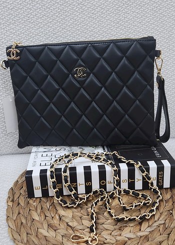 Chanel clutch +uzun askılı çanta