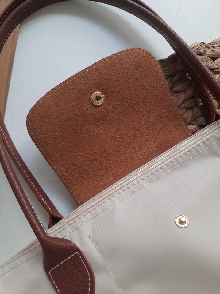 Krem Longchamp Large Le Pliage - Görsel 3