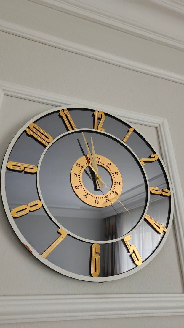 Gold Duvar Saati - Görsel 2
