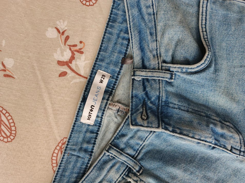 Koton Mavi Kot Şort - Görsel 3