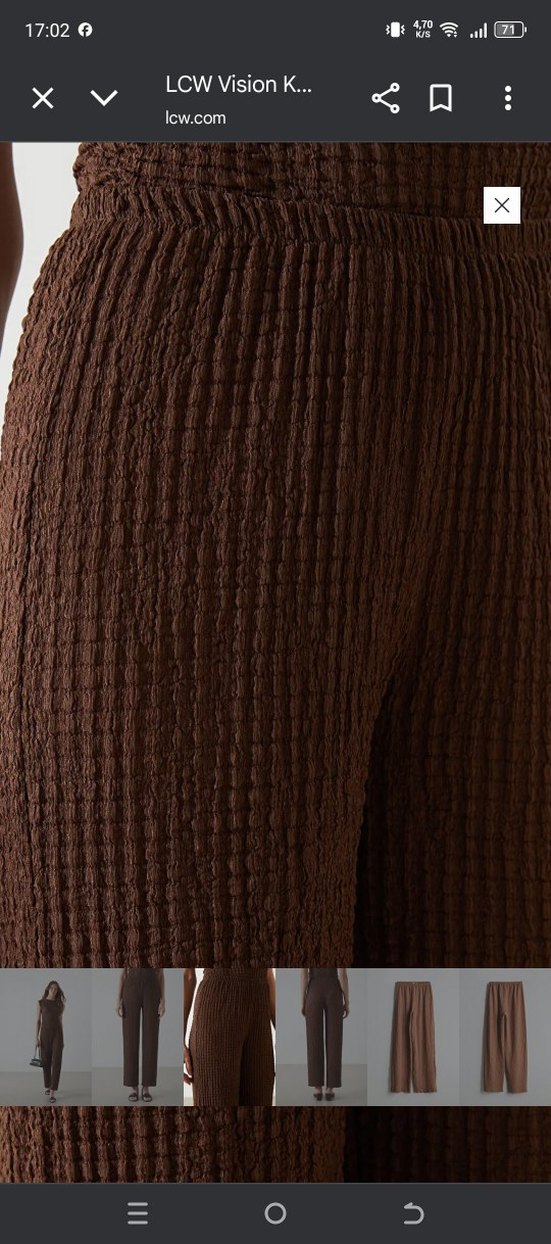 Lcw Kahverengi Gofre Pantolon - Görsel 2