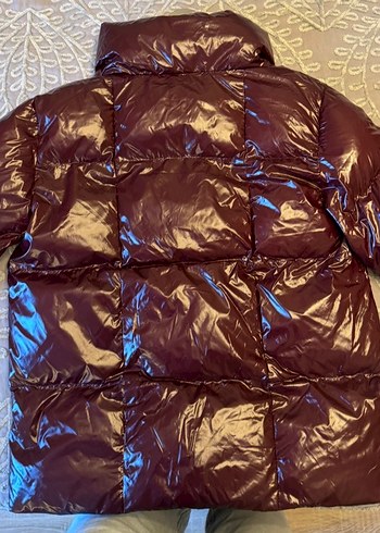 34 Beden bordo Renk Twist parlak mont