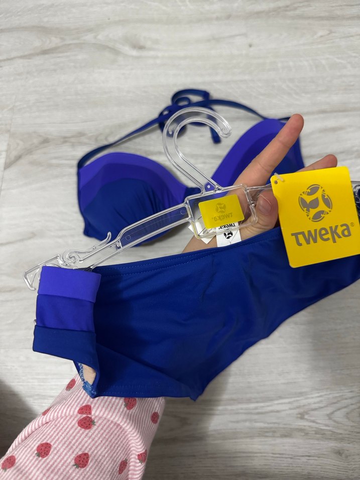 Koyu Mavi Mini Bikini, Kemer Detaylı - Görsel 2