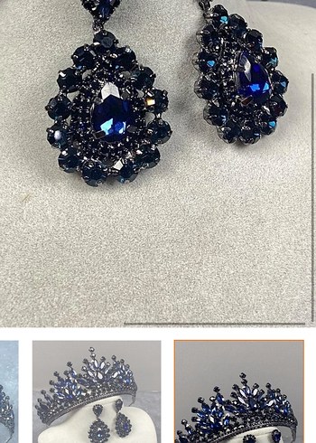 Lacivert Işıltılı Taç - Görsel 2