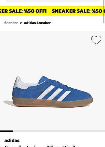 Kadın Mavi Adidas Süet Sneaker