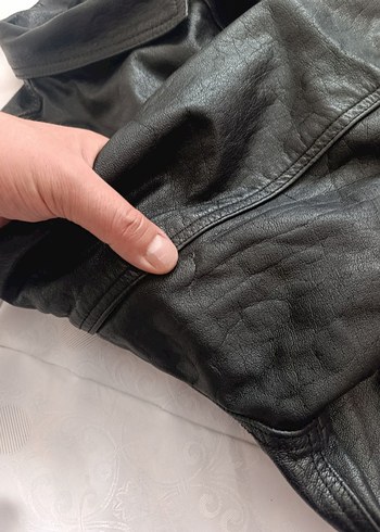 Hakiki Deri Ceket Trucker Model - Görsel 5