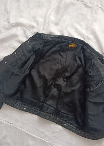 Hakiki Deri Ceket Trucker Model - Görsel 3