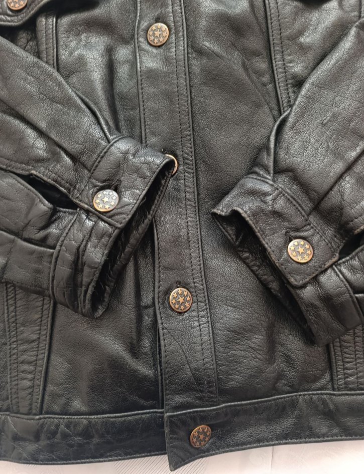 Hakiki Deri Ceket Trucker Model - Görsel 4