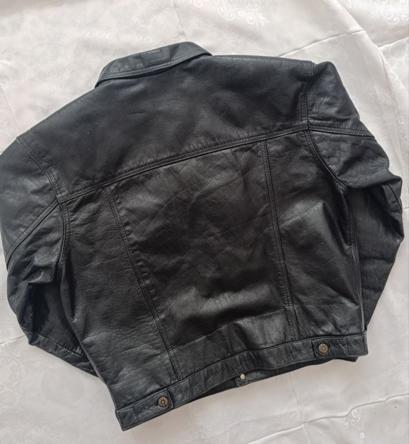 Hakiki Deri Ceket Trucker Model - Görsel 2