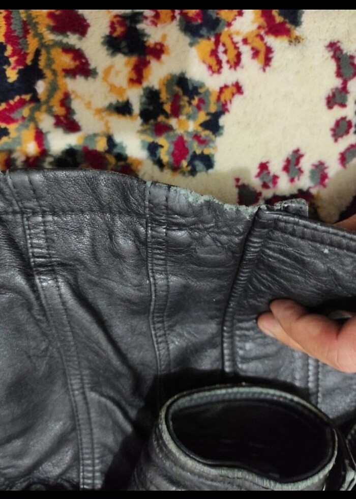 Amerikan Vintage Deri Ceket - Görsel 3