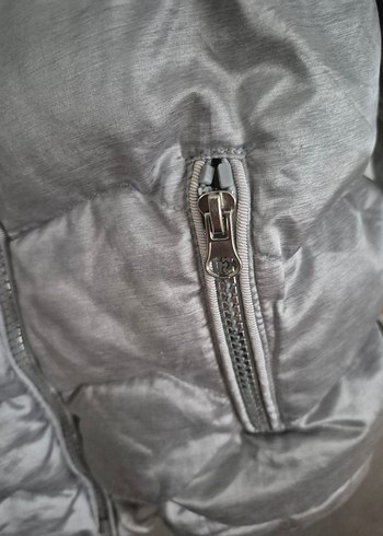 Kız Çocuk Gri Kürklü Street Wear Mont - Görsel 4