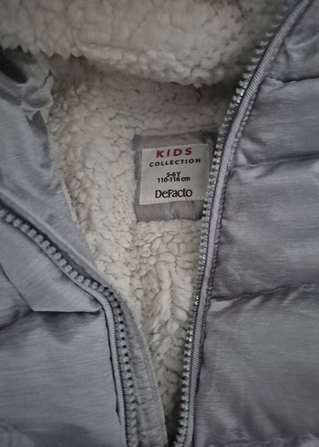 Kız Çocuk Gri Kürklü Street Wear Mont - Görsel 6