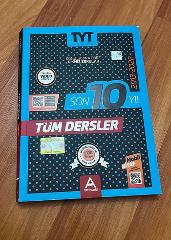 TYT Tüm Dersler Son 10 Yıl Çıkmış Sorular Kitabı
