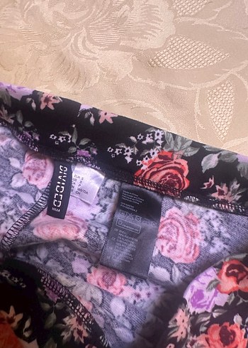 H&M Çiçek Desenli Renkli Mini Etek - Görsel 2