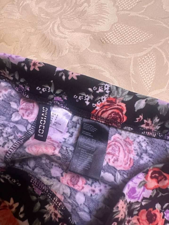 H&M Çiçek Desenli Renkli Mini Etek - Görsel 2