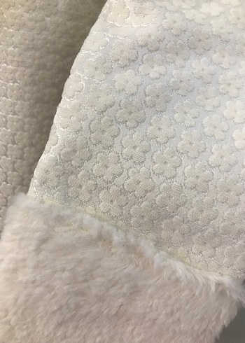 Kadın Beyaz Kürklü Midi sabahlık - Görsel 7