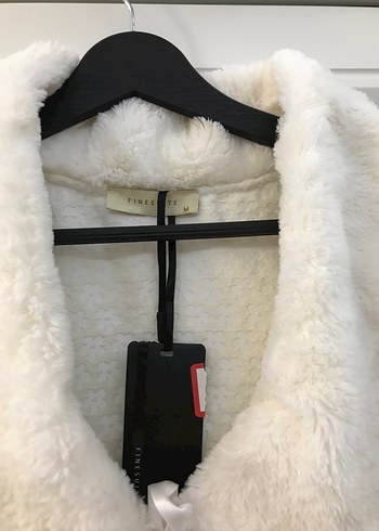 Kadın Beyaz Kürklü Midi sabahlık - Görsel 3