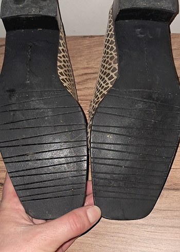 38 Beden kahverengi Renk Kahverengi Yılan Derisi Tokalı Kadın Klasik Ayakkabı