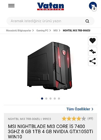MSI MASA ÜSTÜ BİLGİSAYAR 