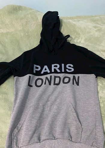 Gri Kapüşonlu Kadın Sweatshirt