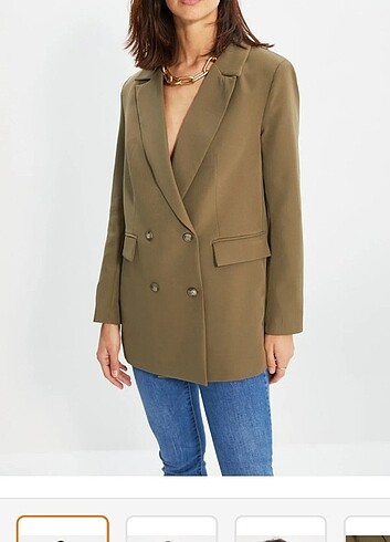 Haki blazer ceket