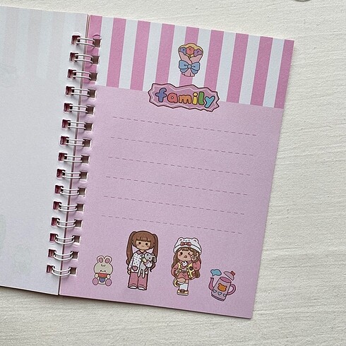 Beden Renk 8 sayfa sticker + 8 sayfa not sayfası
