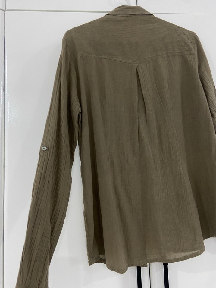 Haki Kadın Gömlek - Görsel 2