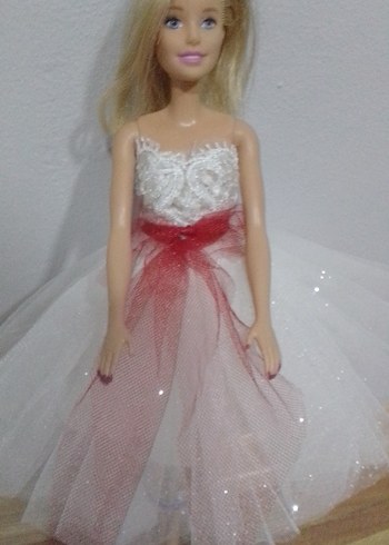 Beden Beyaz Straplez Gelin Bebek