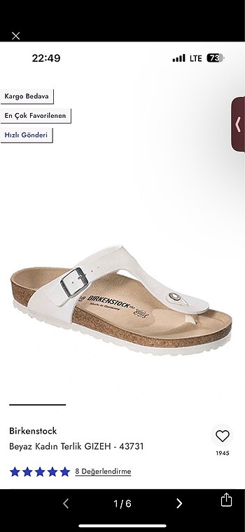 Orijinal Birkenstok yeni terlik