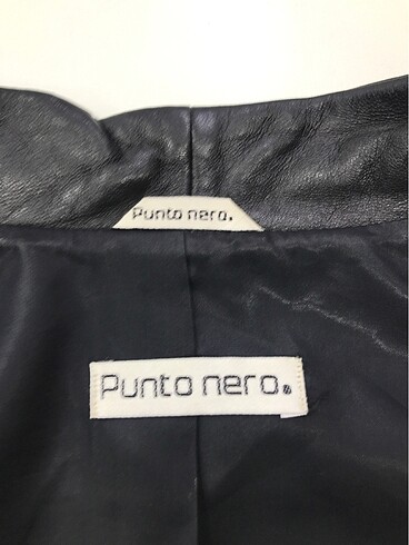 38 Beden siyah Renk Punto Nero marka deri ceket