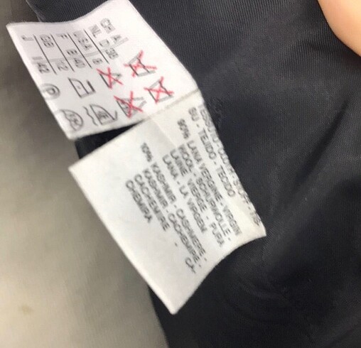 38 Beden siyah Renk Max Mara yün kaşmir kumaşlı kaban