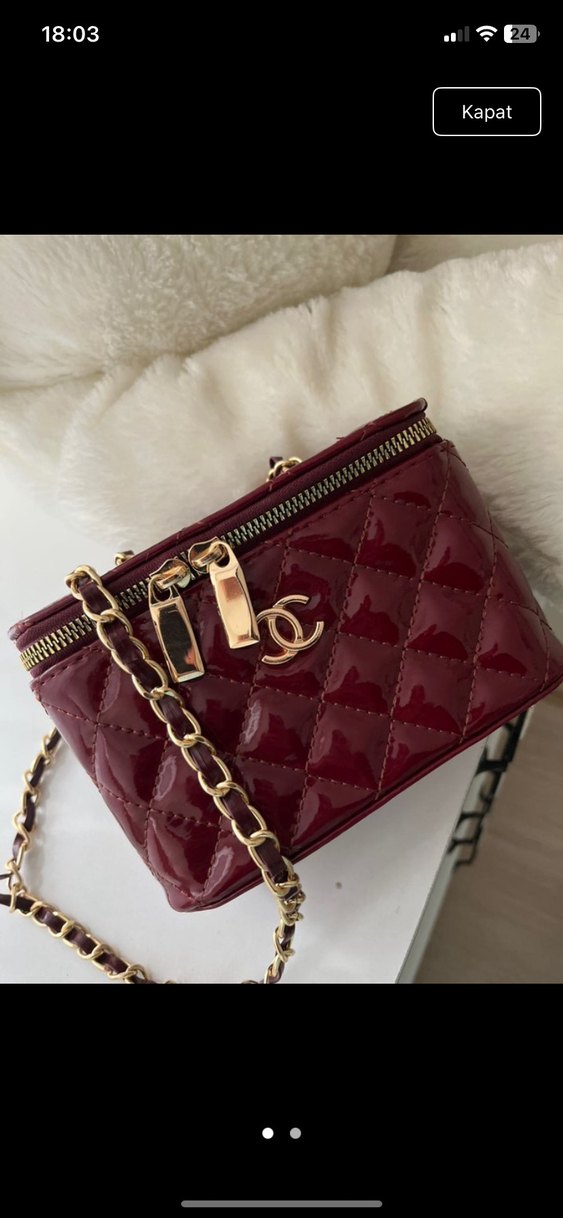 Bordo Deri Kadın Çanta Fermuarlı - Görsel 2