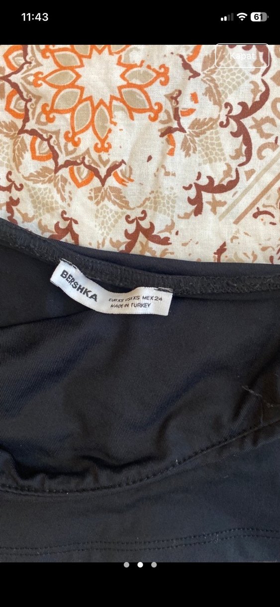 Siyah Straplez mini üst - Görsel 2