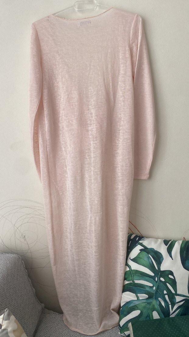 Pembe Uzun Bohem Kadın Sabahlık - Görsel 2