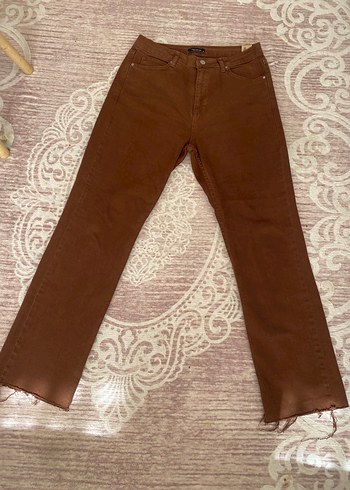 Kahverengi Kadın Regular Fit Midi Jean