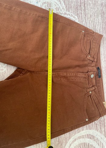 40 Beden Kahverengi Kadın Regular Fit Midi Jean